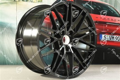 21-inch wheel rim set RS Spyder Design, 11J x 21 ET49 + 9,5J x 21 ET46, black high gloss