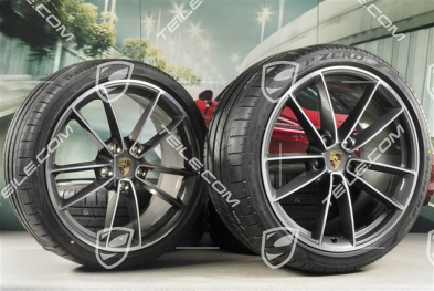 20"+21" koła letnie, komplet Carrera Classic, felgi 8,5J x 20 ET53 + 11,5J x 21 ET67 + NOWE opony letnie Pirelli 245/35 R20 + 305/30 R21, z czujnikami ciśnienia