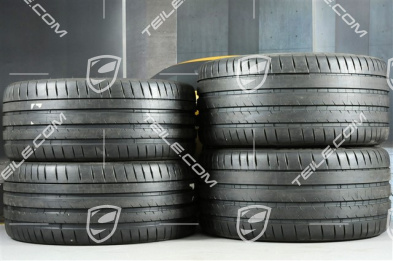 21" Turbo IV Sommerräder, Felgen 9,5J x 21 ET71 + 11,5J x 21 ET69 + Michelin Sommerreifen 275/35 ZR21 + 325/30 ZR21, mit RDK-Sensoren, nur für Turbo S E-Hybrid