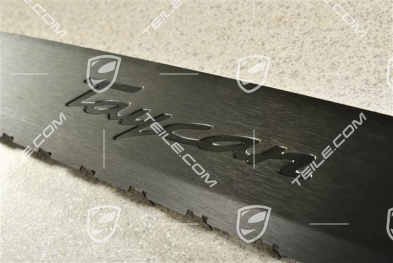 Blende, Einstiegleiste, Vorne, Aluminium Schwarz "Taycan", L=R
