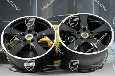 20-inch wheels rims set "Sport Classic", 9,5J x 20 ET65 + 11,5J x 20 ET63, in black