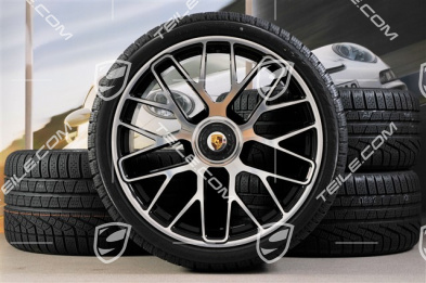 20" Turbo S Koła zimowe komplet do Turbo S / GTS, centralnie mocowane, felgi 8,5J x 20 ET51 + 11J x 20 ET59 + opony zimowe Pirelli Sottozero II 245/35 R20+295/30 R20, czujniki ciśnienia