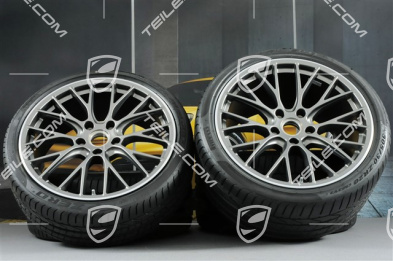 20-inch winter wheels set RS SPYDER Design, rims 8,5J x 20 ET49 + 11,5J x 20 ET56 + summer tyres 245/35 R20 + 305/30 R20, in platinum