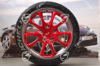 18" komplet felg GT3 RS, lakierowane na czerwono, Felgen 11J x 18 ET63 + 8,5J x 18 ET40