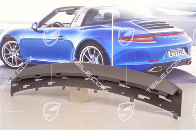 Front bumper lip spoiler, Cover, GTS, Sport Design, Black matte