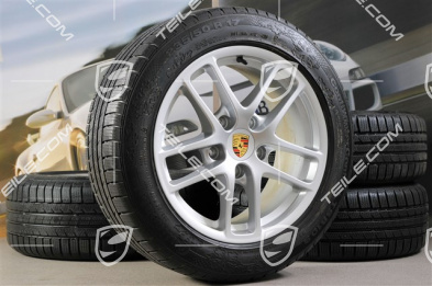 17" Komplet kół zimowych Cayman, przednie felgi 6,5J x 17 ET55 + tylne 8J x 17 ET40 + NOWE opony zimowe 205/55 R17 + 235/50 ZR17, bez czujników RDK