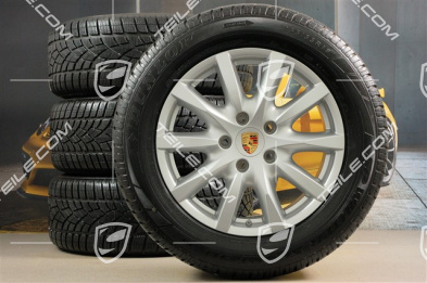 18" Cayenne Winterräder Satz, Felgen 8J x 18 ET53 + Winterreifen Dunlop SP Winter Sport 3D 255/55 R18, mit RDK-Sensoren