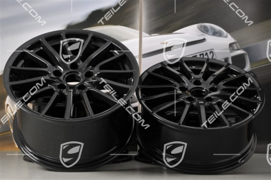 19" Komplet felg SportDesign, 8J x 19 ET57 + 11J x 19 ET51, czarny połysk