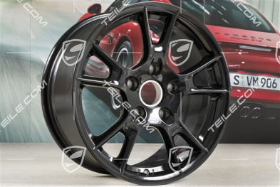 17" Felgensatz Boxster II, 6,5J x 17 ET55 + 8J x 17 ET40, schwarz hochglanz