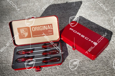 Porsche Classic Schraubendreher Werkzeugsatz mit Box, Kunststoff, 5 Teile