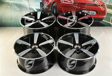 20+21-inch wheel rim set Turbo Exclusive Design, rims: front 9,5J x 20 ET44 + hinten 12J x 21 ET70, black high gloss