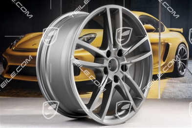 20-inch Cayenne Sport wheel rim set, 10,5J x 20 ET64 + 9J x 20 ET50, Platinum satin-mat