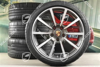 20" Sommerräder Satz, Carrera Classic, Felgen 8J x 20 ET57 + 9,5J x 20 ET45 + Pirelli PZero Sommerreifen 235/35 ZR20 + 265/35ZR20, ohne RDK-Sensoren
