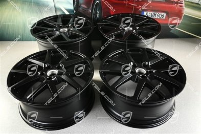 21" komplet felg Panamera Sport Design, 9,5J x 21 ET71 + 11,5J x 21 ET69, czarny satynowy półmat