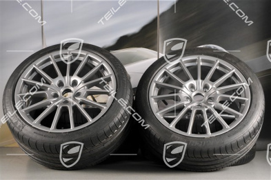 20-inch Panamera Sport summer wheel set, 2 x 9,5J x 20 ET 65 + 2 x 11,5 J x 20 ET63 + NEUE Michelin tyres 255/40 ZR20 + 295/35 ZR20