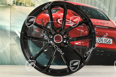22" GT Design Felge, 10,5J x 22 ET49, schwarz hochglanz