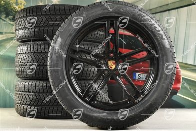 19" "Macan Sport" koła zimowe komplet, felgi 8,5J x 19 ET21 + 9J x 19 ET21 + opony zimowe Pirelli 235/55 R19 + 255/50 R19, z czujnikami ciśnienia RDK