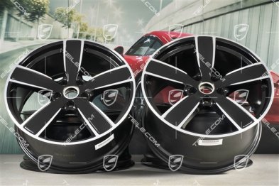 22" Felgensatz Cayenne Sport Classic, 10J x 22 ET48 + 11,5J x 22 ET61, tiefschwarz-metallic, Standard SUV