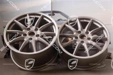 19" Komplet felg Carrera Sport, 8,5J x 19 ET55 + 11,5J x 19 ET67, GT Silver