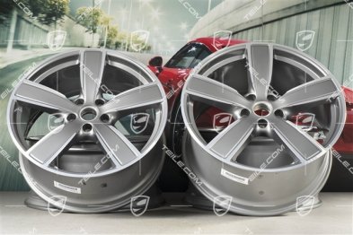 22" Felgensatz Cayenne Sport Classic, 10J x 22 ET48 + 11,5J x 22 ET61, Platinsilber, Standard SUV