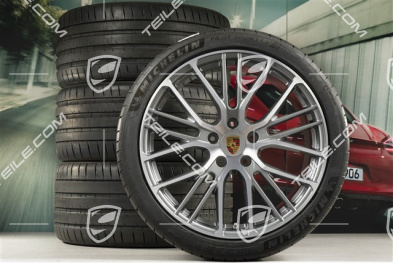 21" koła letnie Panamera Exclusive Design Sport, komplet, felgi 9,5J x 21 ET71 + 11,5J x 21 ET69 + opony letnie Michelin 275/35 R21 + 315/30 R21, mit RDK-Sensoren