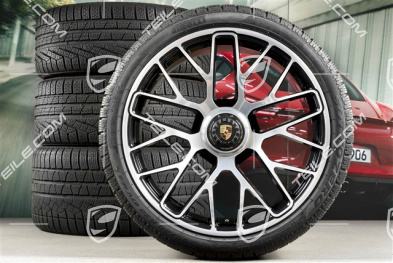 20" Turbo S Koła zimowe komplet do Turbo S / GTS, centralnie mocowane, felgi 8,5J x 20 ET51 + 11J x 20 ET59 + NOWE opony zimowe Pirelli Sottozero II 245/35 R20+295/30 R20, czujniki ciśnienia