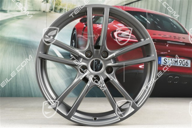 21" Felga Cayenne Turbo, 9,5J x 21 ET46, platinum satynowy półmat
