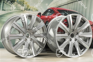 20" Taycan Tequipment Design Felgensatz, 9J x 20 ET54 + 11J x 20 ET60, platinsilber