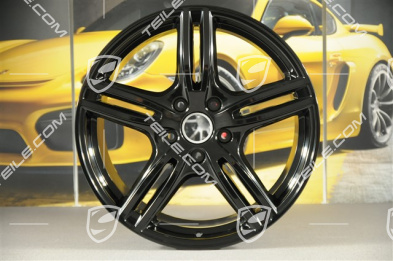 20" Felgensatz Turbo, 10,5J x 20 ET71 + 9,5J x 20 ET71, für Winterbetrieb, Schwarz Hochglanz