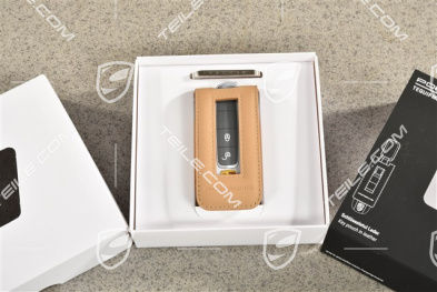 Key Case / Key pouch, leather, Luxor Beige