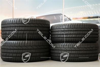 19" Boxster S Sommerräder Satz, 8J x 19 ET57 + 9,5J x 19 ET45 + NEUE Pirelli Sommerreifen 235/40 ZR19 + 265/40 ZR19, mit RDK-Sensoren