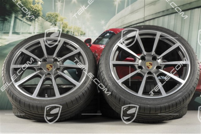 20-inch Carrera Classic summer wheels set, rims 8J x 20 ET57 + 10J x 20 ET45 + GoodYear summer tires 235/35 ZR20 + 265/35 ZR20, with TPMS