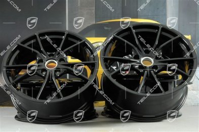 20-inch wheel rim set Carrera S IV, 8J x 20 ET57 + 10J x 20 ET45, Jet Black Metallic