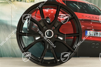 21" Felge Sport Turismo GTS / RS Spyder Design, 11,5J x 21 ET66, in Schwarz Seidenmatt