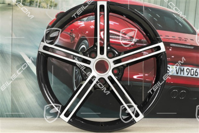 21" Komplet felg Mission E Design, 9,5J x 21 ET60 + 11,5J x 21 ET66, czarny wysoki połysk