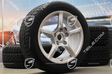 18" Boxster koła zimowe komplet, 8J x 18 ET57 + 9J x 18 ET47 + opony zimowe Dunlop 235/45 R18 + 265/45 R18, z czujnikami ciśnienia RDK