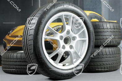 17" Boxster II Sommerräder Satz, vorne 6,5J x 17 ET55 + hinten 8J x 17 ET40 + NEUE Sommerreifen