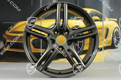 20" Komplet felg Panamera Turbo, 9,5J x 20 ET71 + 11,5J x 20 ET68, Platinum satynowy mat