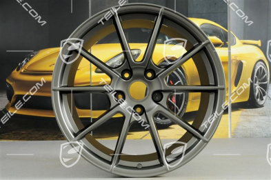 20-inch "Spyder" / "718 Sport" wheel rim set, rims 8,5J x 20 ET57 + 10,5J x 20 ET47, Platinum satin mat
