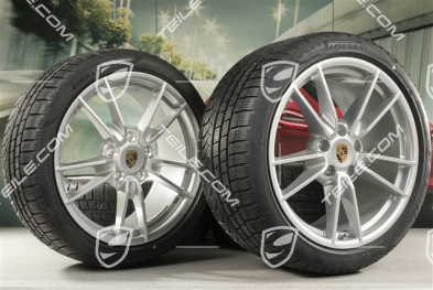 19"+20" Carrera Winterräder Satz, Felgen 8,5J x 19 ET52 + 11J x 20 ET66 + NEUE Pirelli Winterreifen 235/40 R19 + 295/35 R20, mit RDK-Sensoren