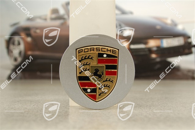 Radzierdeckel, konkav, farbiges Porschewappen Radzierdeckel, konkav, farbiges Porschewappen