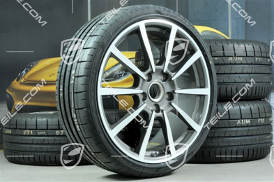 20" Carrera Classic Sommerräder Satz, Felgen 8J x 20 ET57 + 10J x 20 ET45 + Pirelli Sommerreifen 235/35 ZR20 + 265/35 ZR20, mit RDK-Sensoren