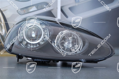 Xenon headlight, without control unit and D1S xenon bulb, with curve light, ECE, daytime running light, black, R