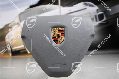 Airbag, 3-Speichen, Leder, steingrau