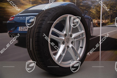 19-inch Panamera Turbo summer wheel set, front 9J x 19 ET60 + rear 10J x 19 ET61 + tyres 255/45 ZR19 + 285/40 ZR19