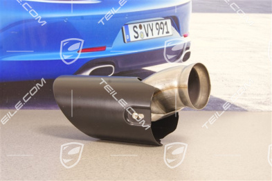 Endrohr auspuffanlage, schwarz, außen, GTS, R