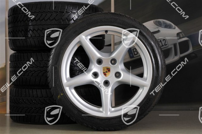 18" Komplet kół zimowych Carrera III, 8J x 18 ET 57 + 11J x 18 ET 51, C4/C4S