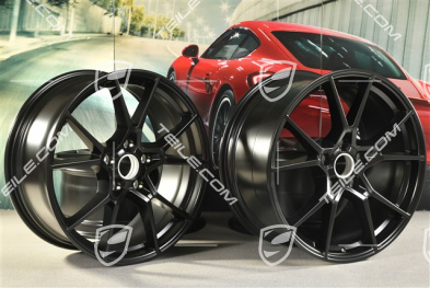 20" Cayenne S Felgensatz, 10,5J x 20 ET64 + 9J x 20 ET50, Schwarz-Seidenmatt