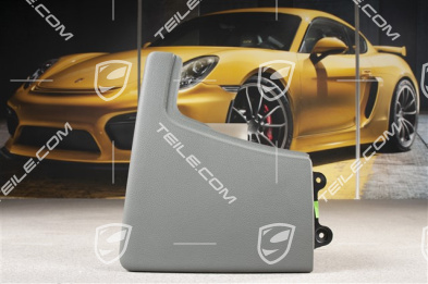 Centre console, Lateral cover, Leatherette, Stone grey, R