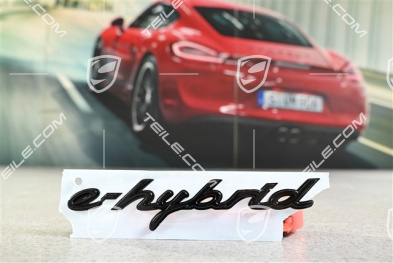"e-hybrid" logo, Lateral, High Gloss Black, L